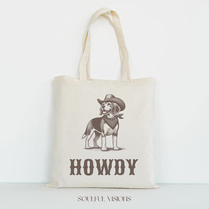 Howdy Beagle Tote Bag
