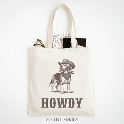 Howdy Beagle Tote Bag