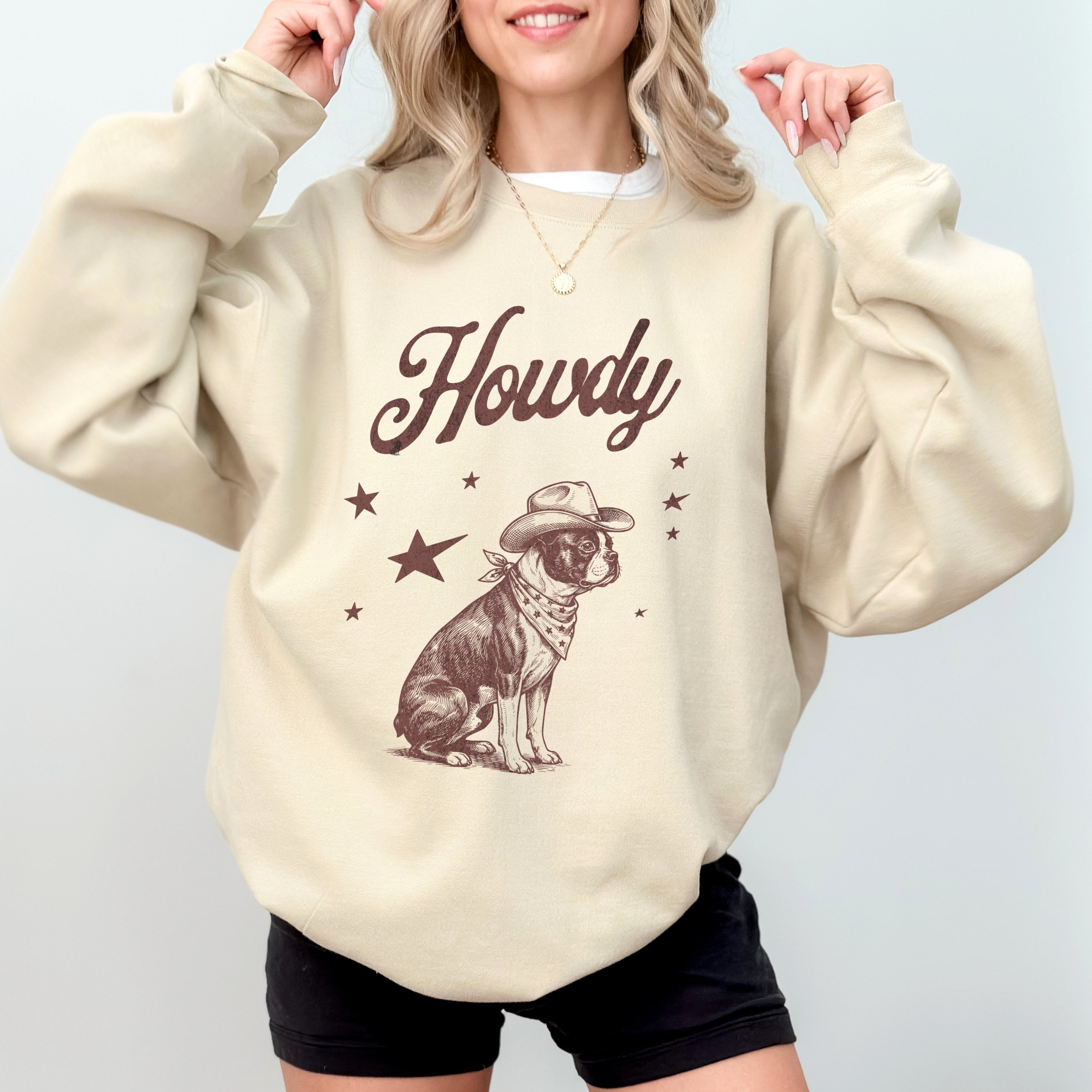 Howdy Boston Terrier Sweatshirt