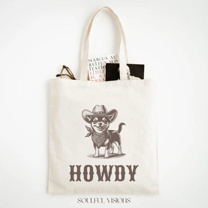 Howdy Chihuahua Tote Bag