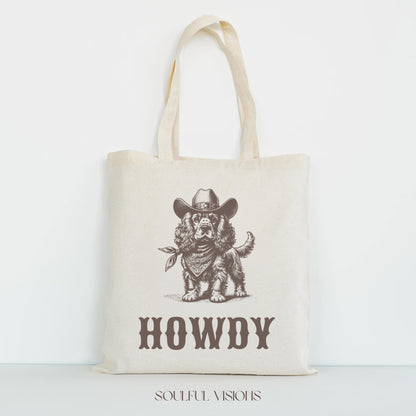 Howdy Cocker Spaniel Tote Bag