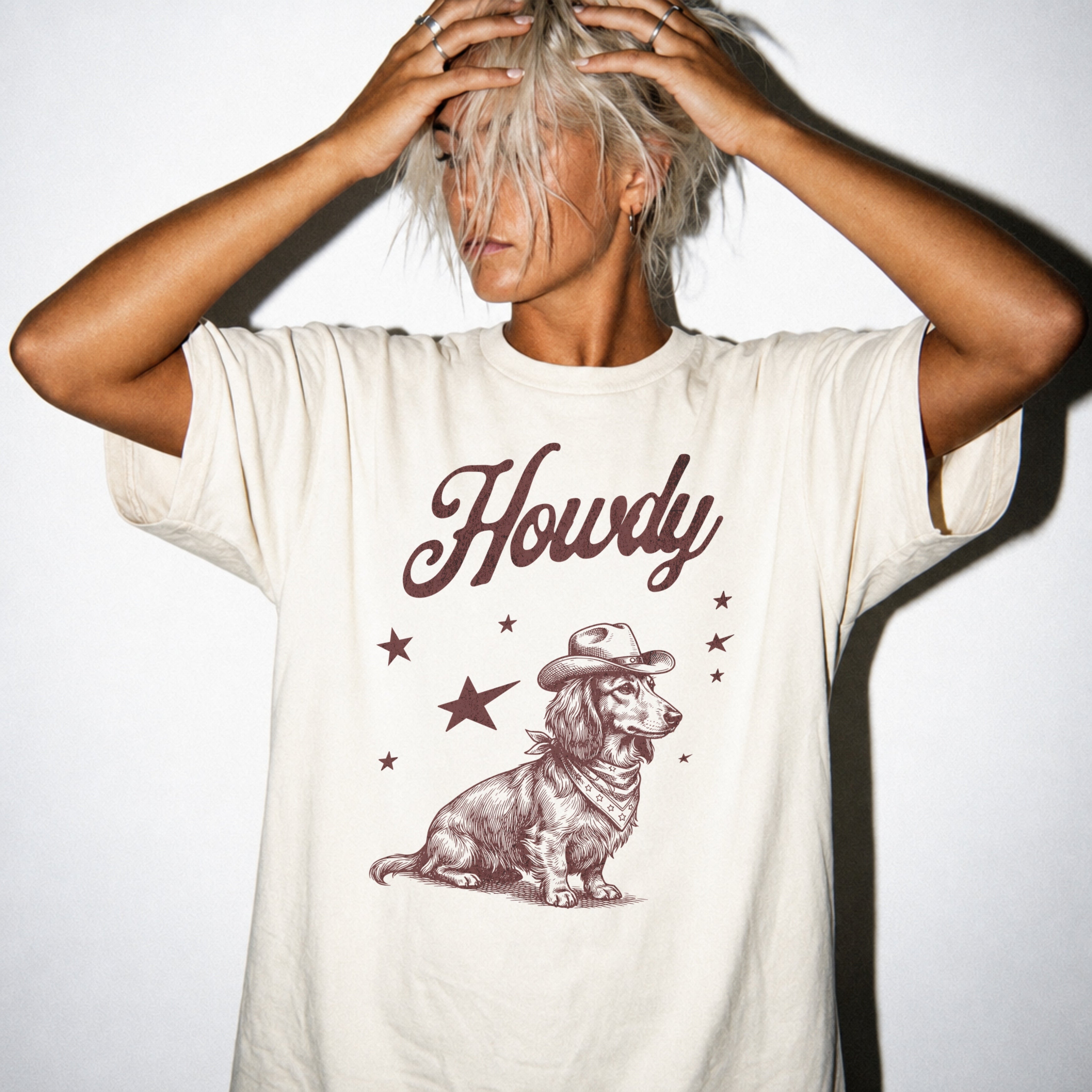 Howdy Dachshund Longhaired T-shirt