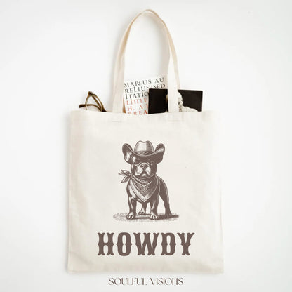 Howdy French Bulldog Tote Bag