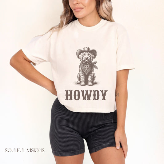 Howdy Goldendoodle Women's Boxy Tee