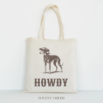 Howdy Greyhound Tote Bag