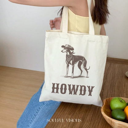 Howdy Greyhound Tote Bag
