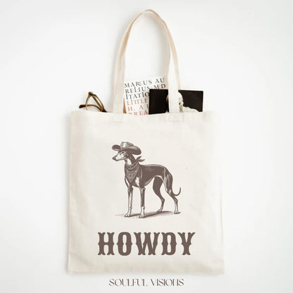 Howdy Greyhound Tote Bag
