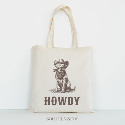Howdy Labrador Retriever Tote Bag