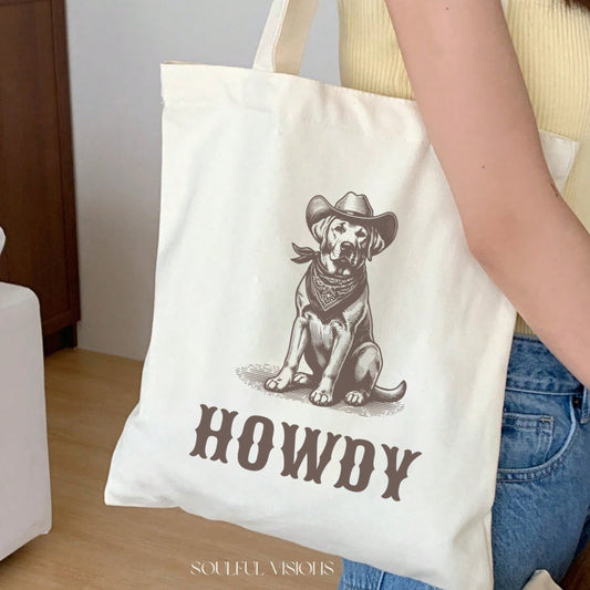 Howdy Labrador Retriever Tote Bag