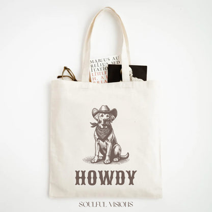 Howdy Labrador Retriever Tote Bag
