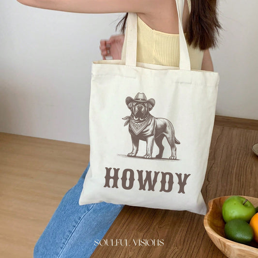 Howdy Mastiff Tote Bag