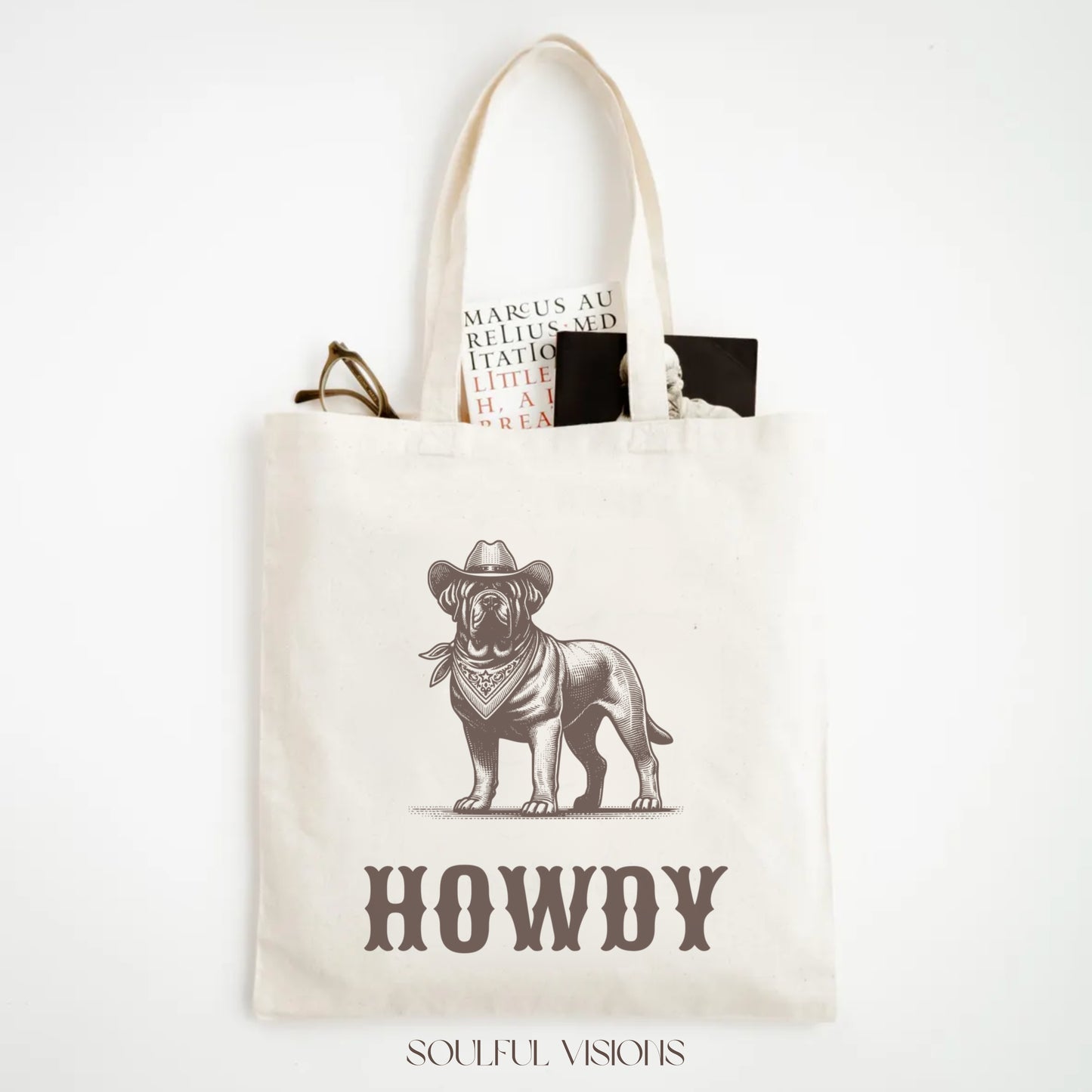 Howdy Mastiff Tote Bag