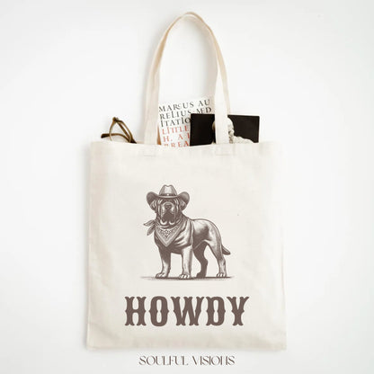 Howdy Mastiff Tote Bag
