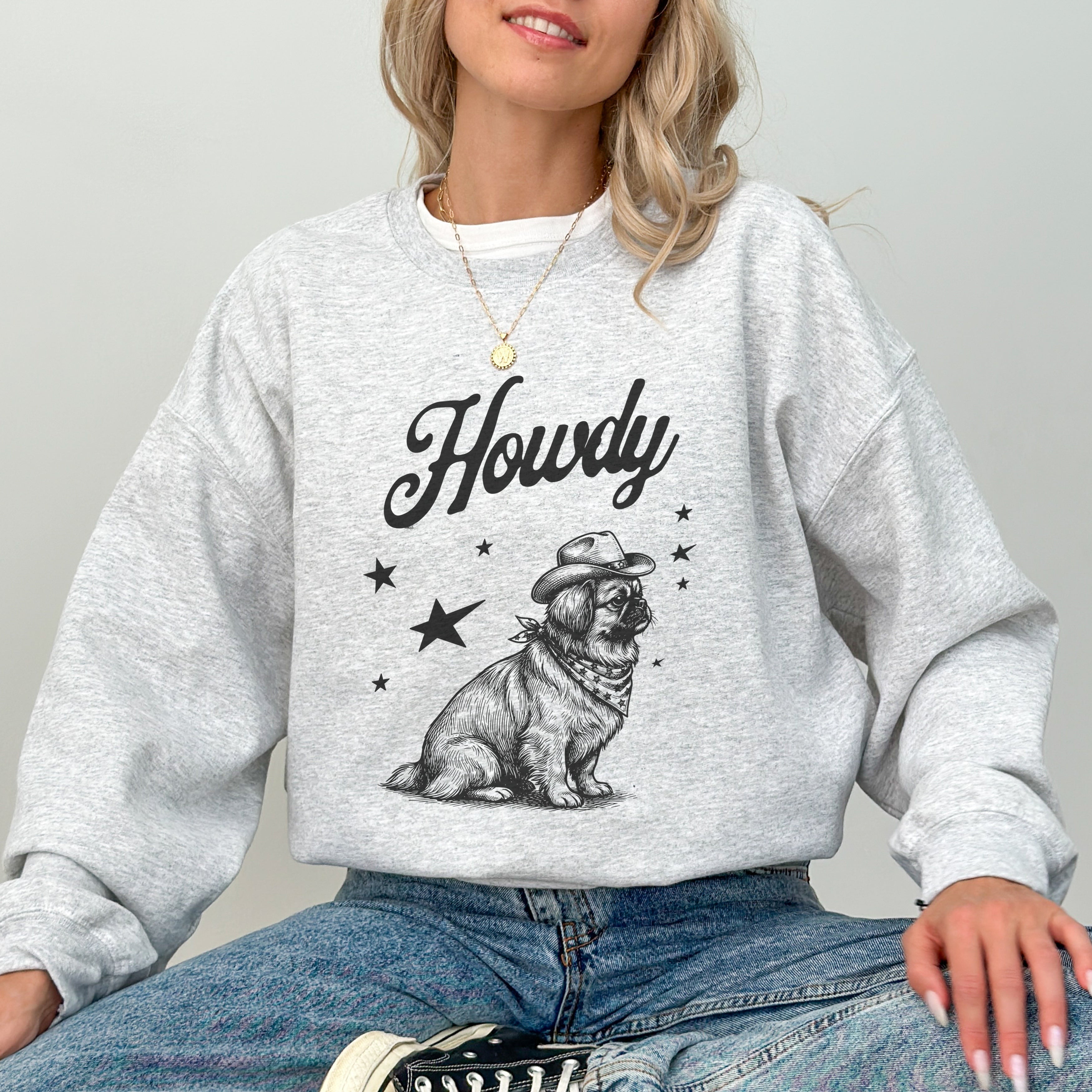 Howdy Pekingese Sweatshirt