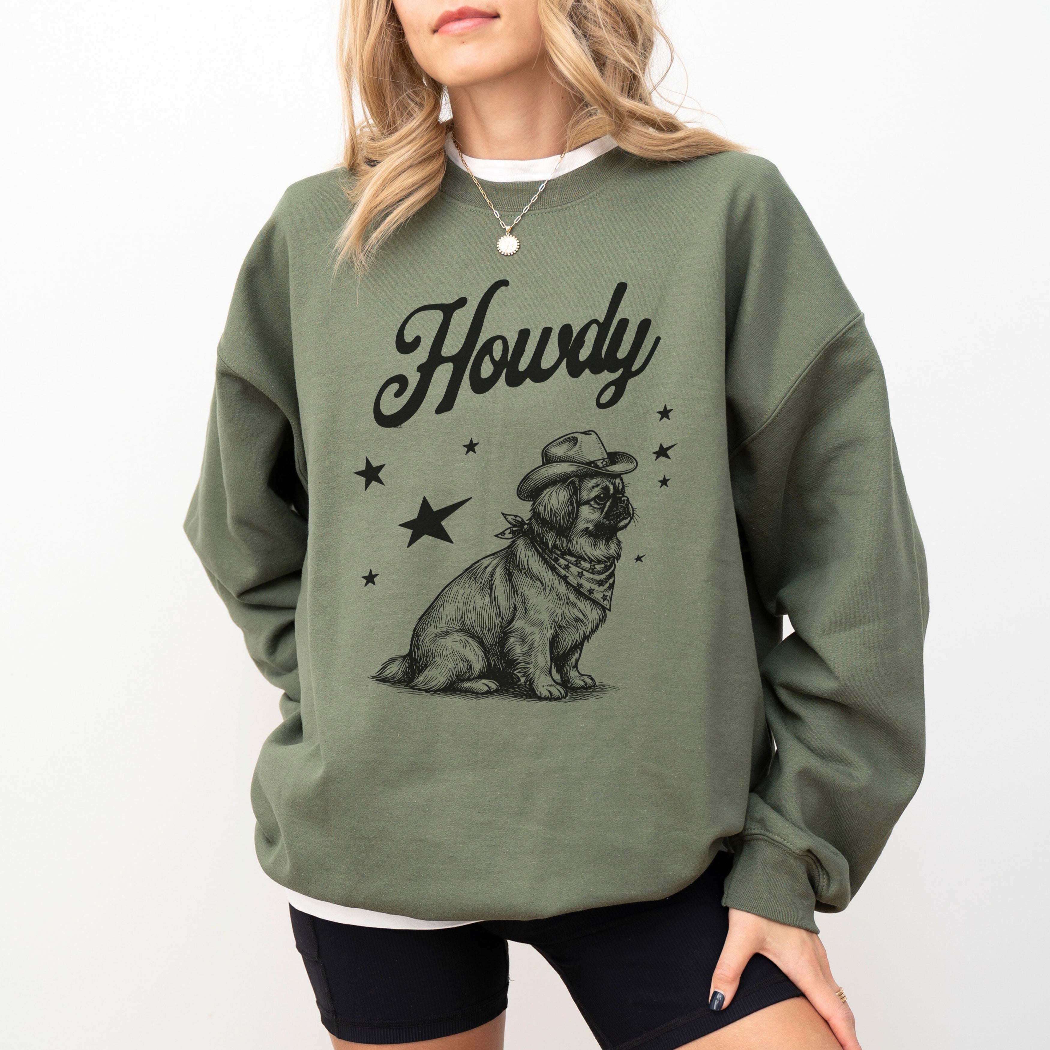Howdy Pekingese Sweatshirt