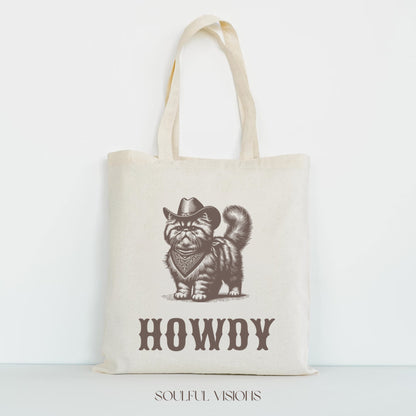 Howdy Persian Cat Tote Bag