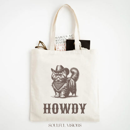 Howdy Persian Cat Tote Bag