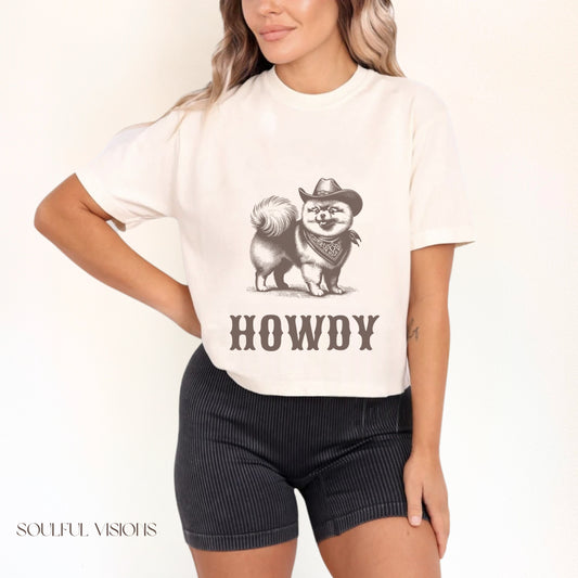 Howdy Pomeranian Women's Boxy Tee