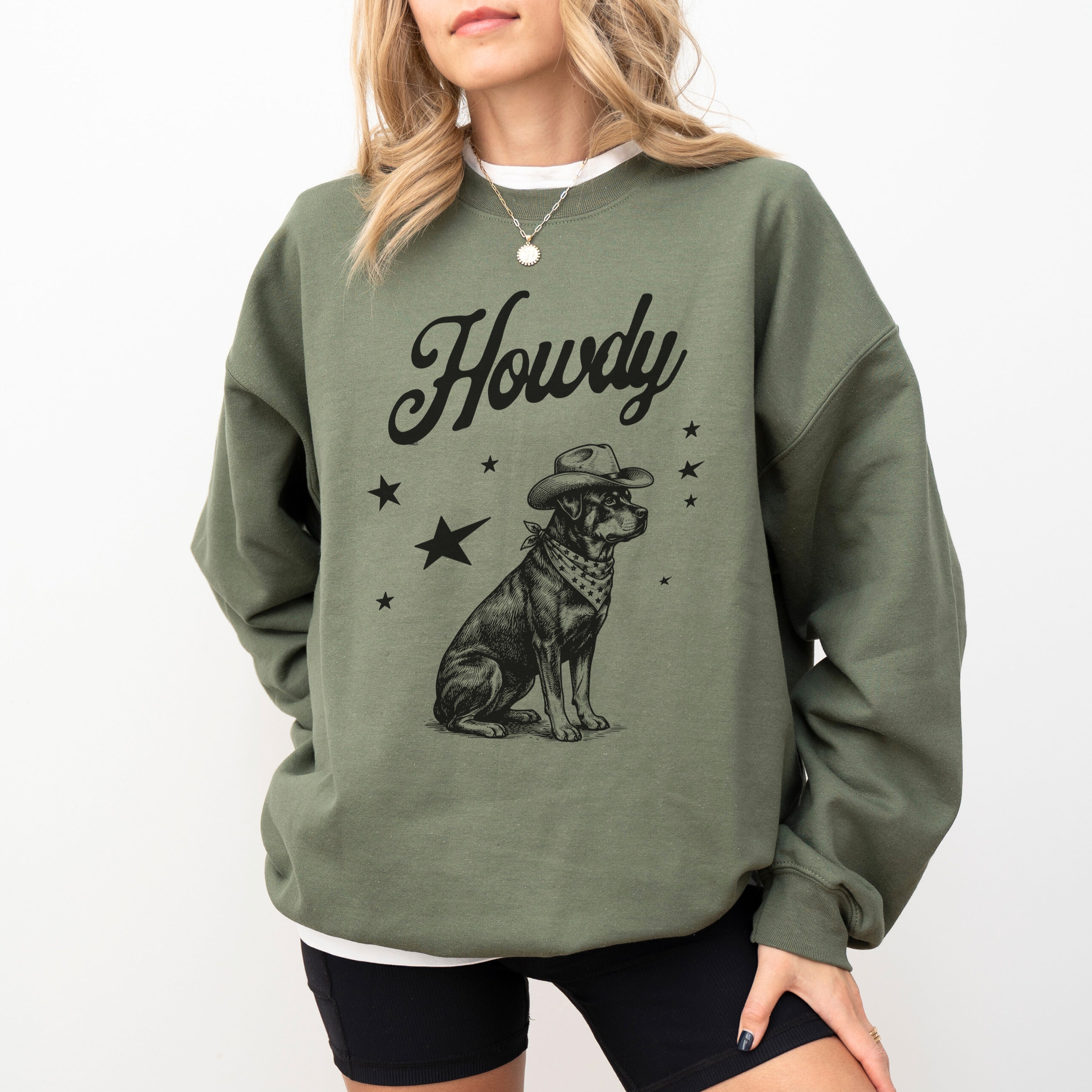 Howdy Rottweiler Sweatshirt