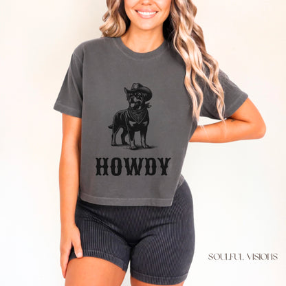 Howdy Rottweiler Women's Boxy Tee