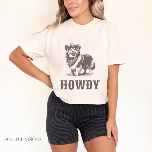 Howdy Shetland Sheepdog Women's Boxy Tee