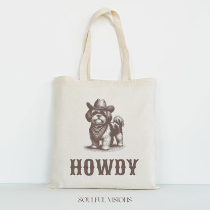 Howdy Shih tzu Tote Bag
