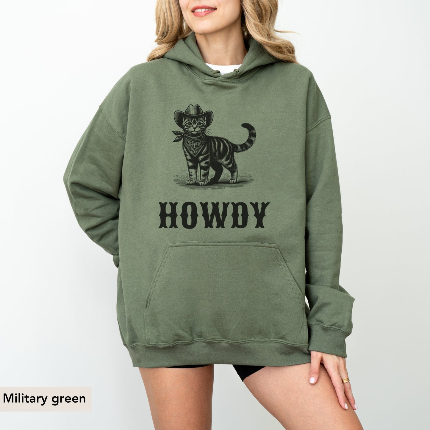 Howdy Tabby Cat Hoodie