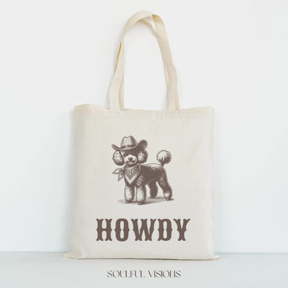 Howdy Toy Poodle Tote Bag