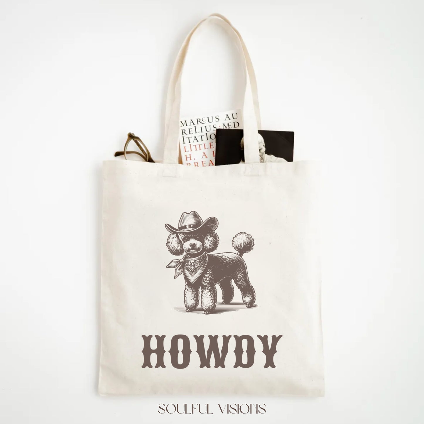 Howdy Toy Poodle Tote Bag