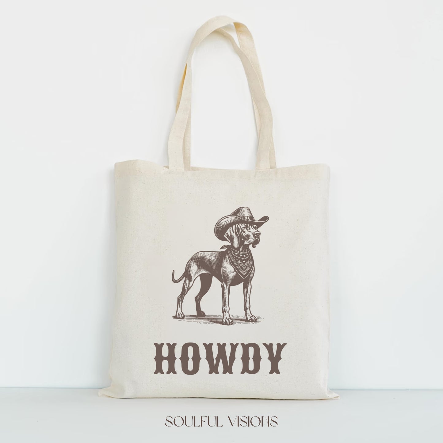 Howdy Vizsla Tote Bag