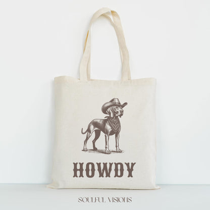 Howdy Vizsla Tote Bag