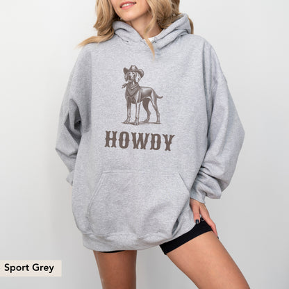 Howdy Weimaraner Hoodie