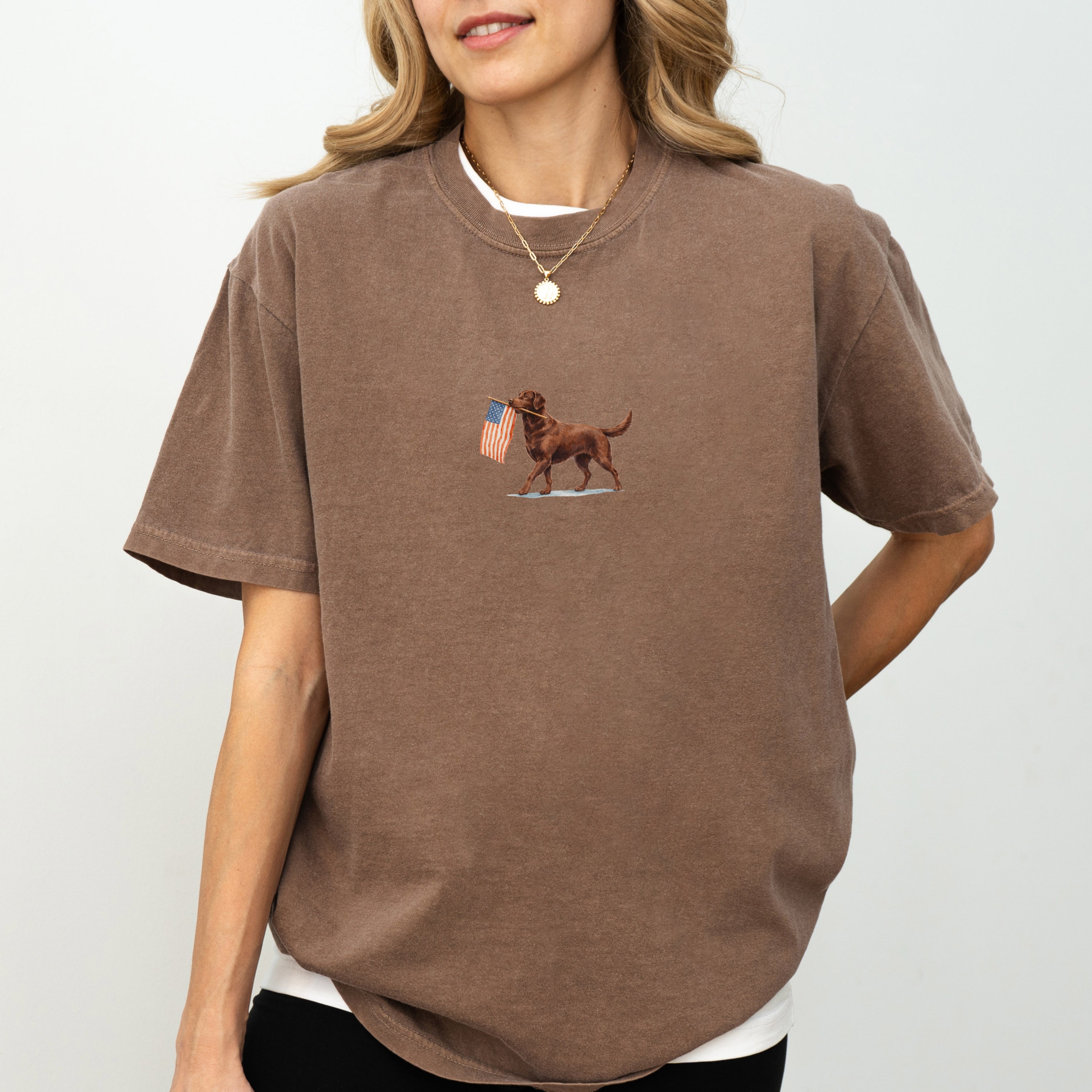 Labrador Chocolate USA T-shirt