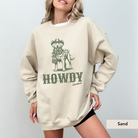 Labrador Howdy Christmas Sweatshirt