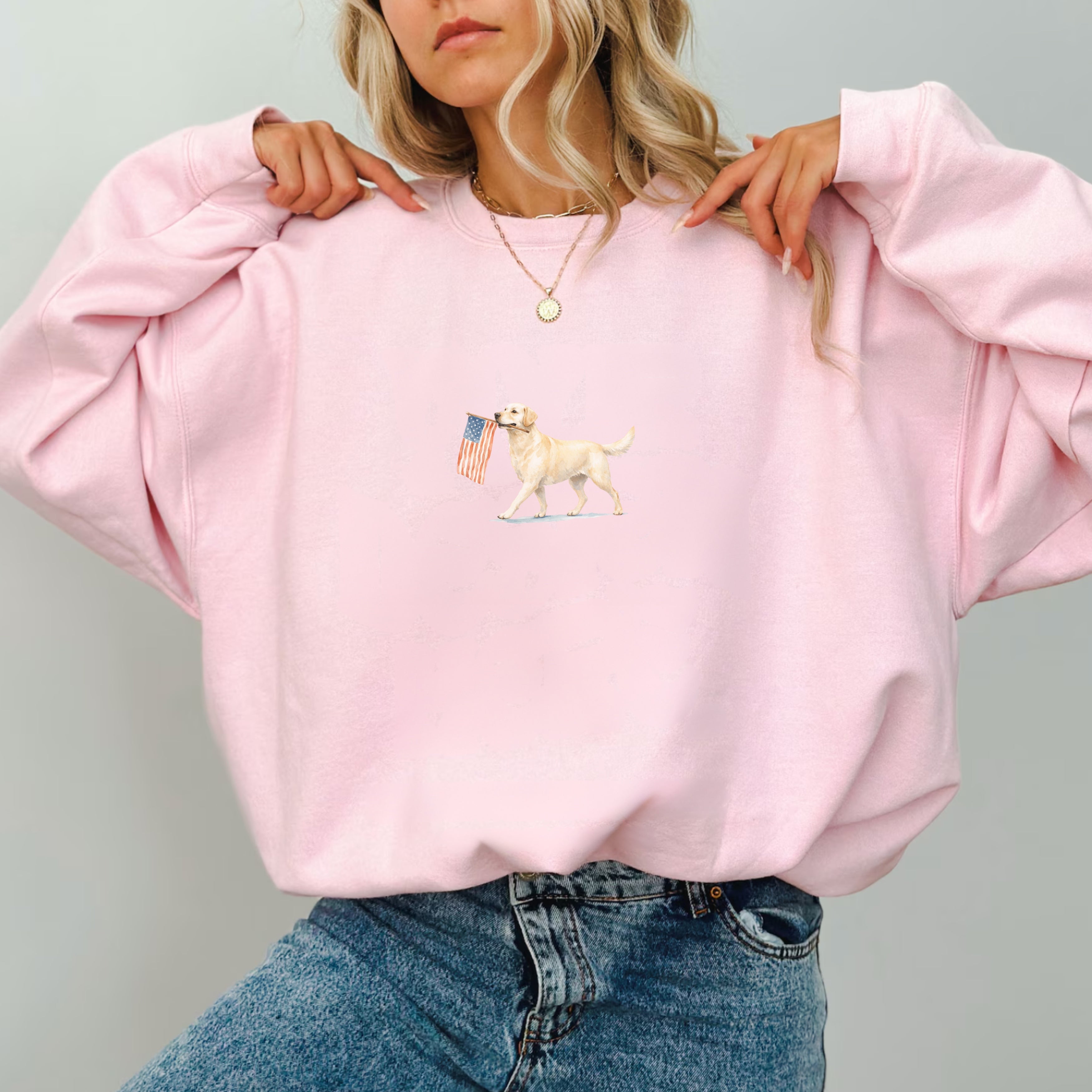 Labrador US Flag Sweatshirt