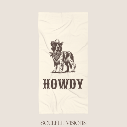 Howdy Large Munsterlander Beach Towel