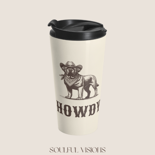 Howdy Mastiff Stainless Steel Travel Mug