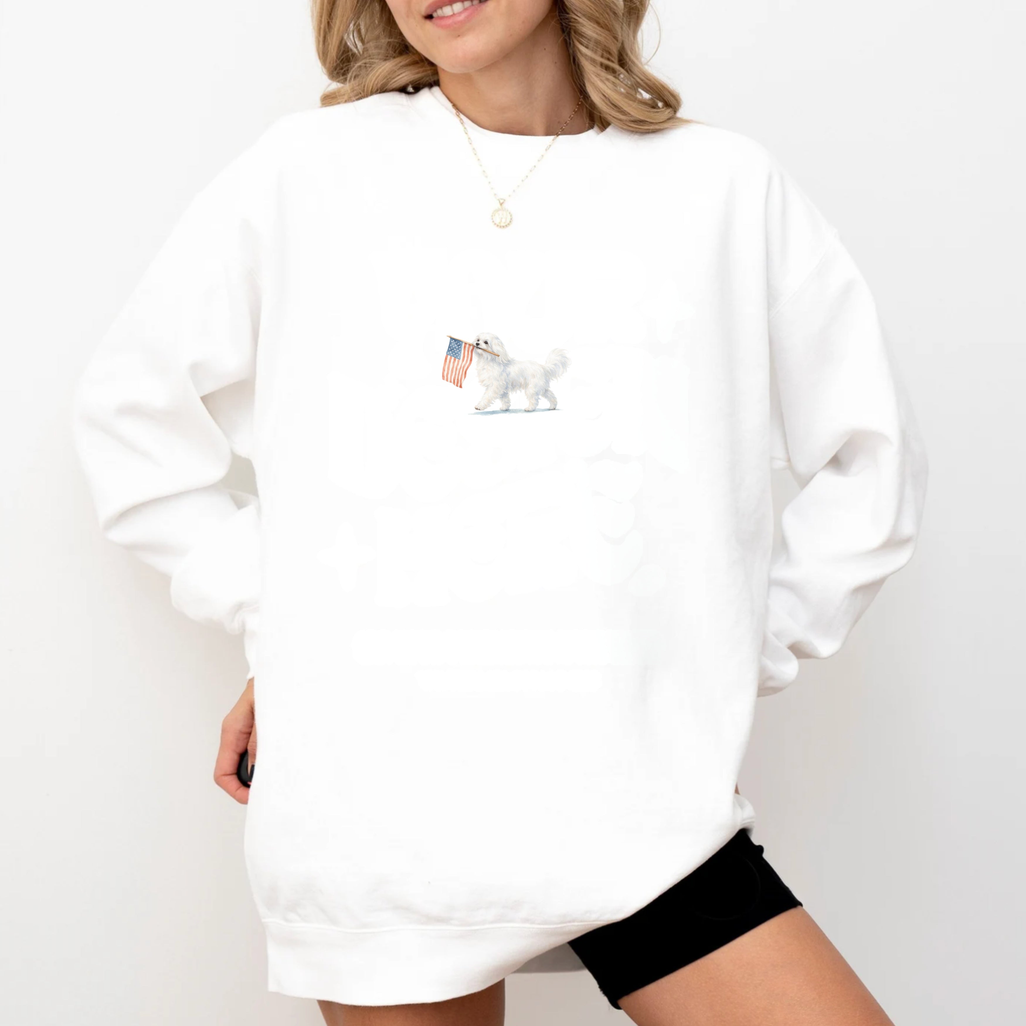 Maltese US Flag Sweatshirt