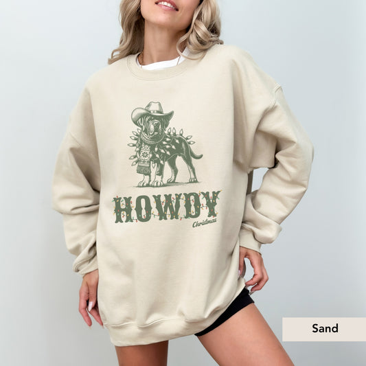 Mastiff Howdy Christmas Sweatshirt