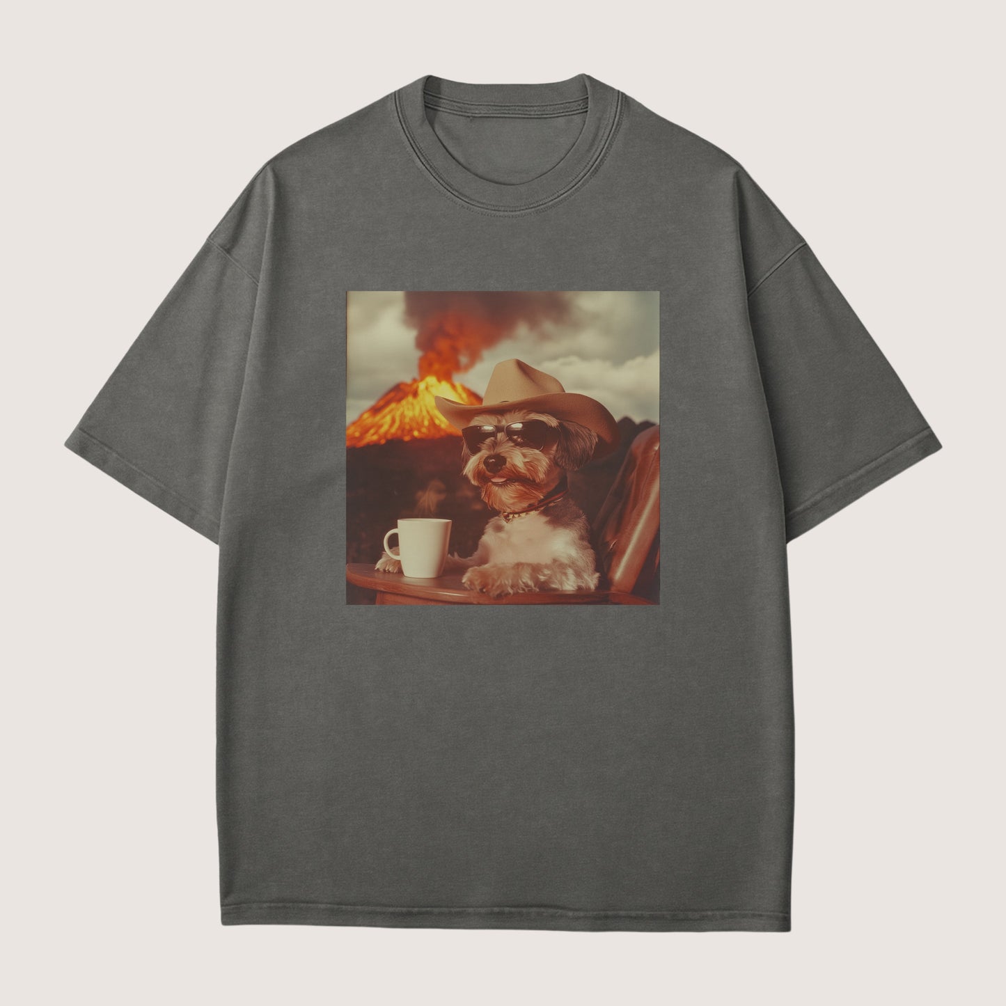 Miniature Schnauzer Dog Volcano Shirt