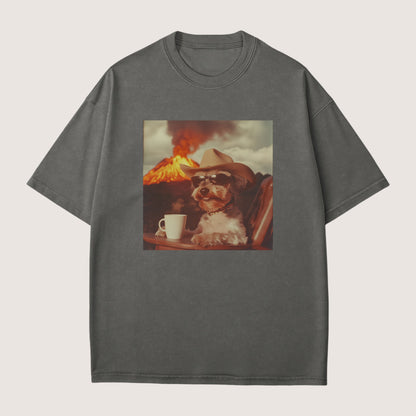 Miniature Schnauzer Dog Volcano Shirt