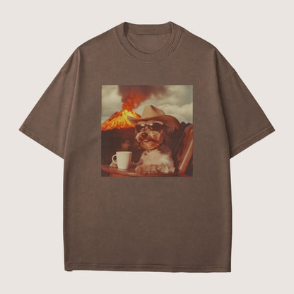 Miniature Schnauzer Dog Volcano Shirt