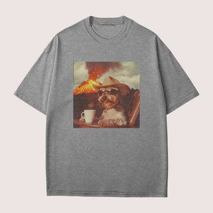 Miniature Schnauzer Dog Volcano Shirt