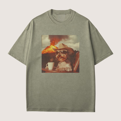 Miniature Schnauzer Dog Volcano Shirt