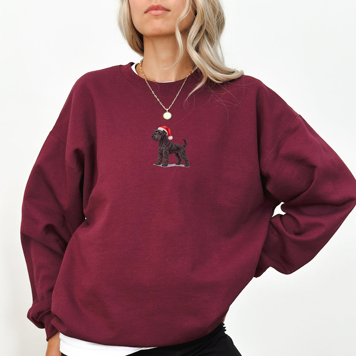 Miniature schnauzer black Christmas Sweatshirt