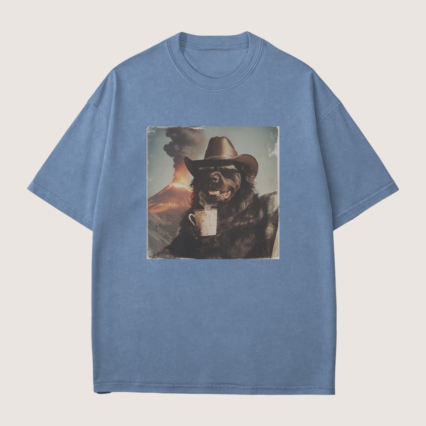 Newfoundland Dog Volcano Shirt