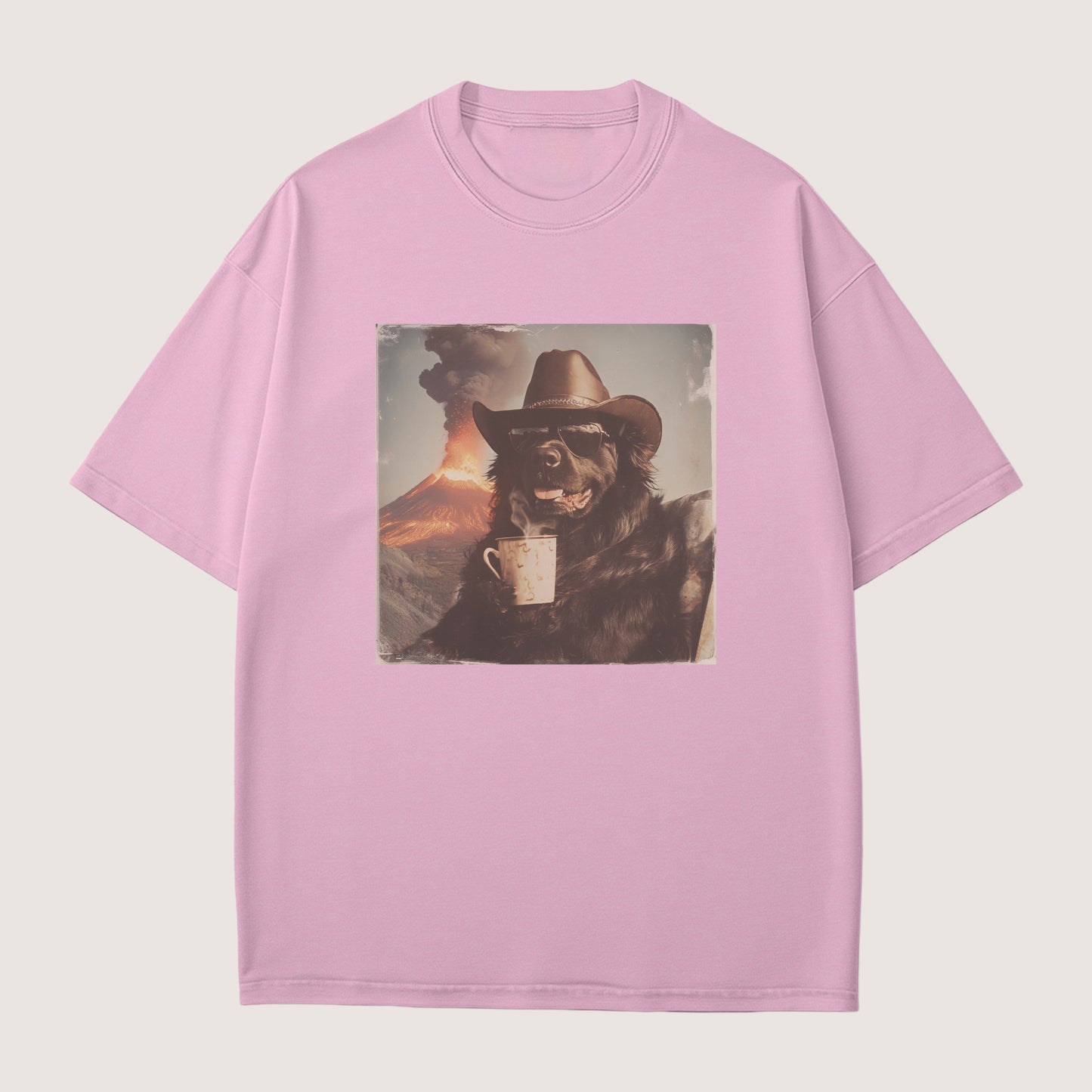 Newfoundland Dog Volcano Shirt