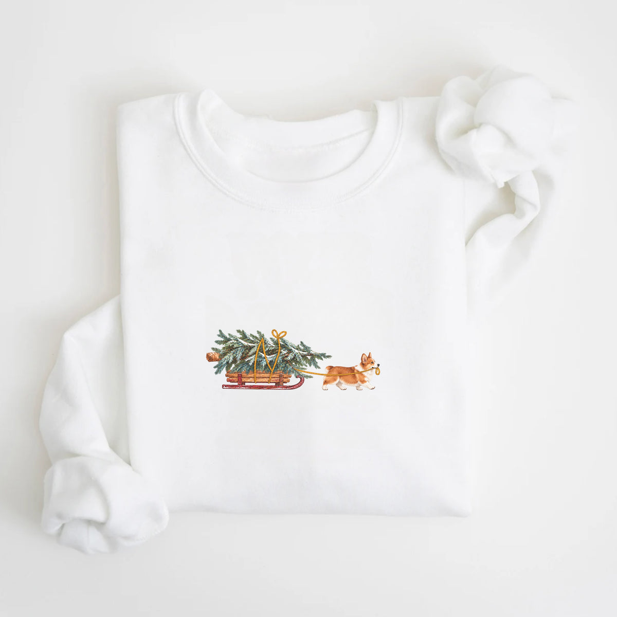 Pembroke welsh corgi red and white Christmas Tree sweatshirt