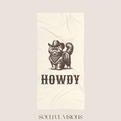 Howdy Persian Cat Beach Towel