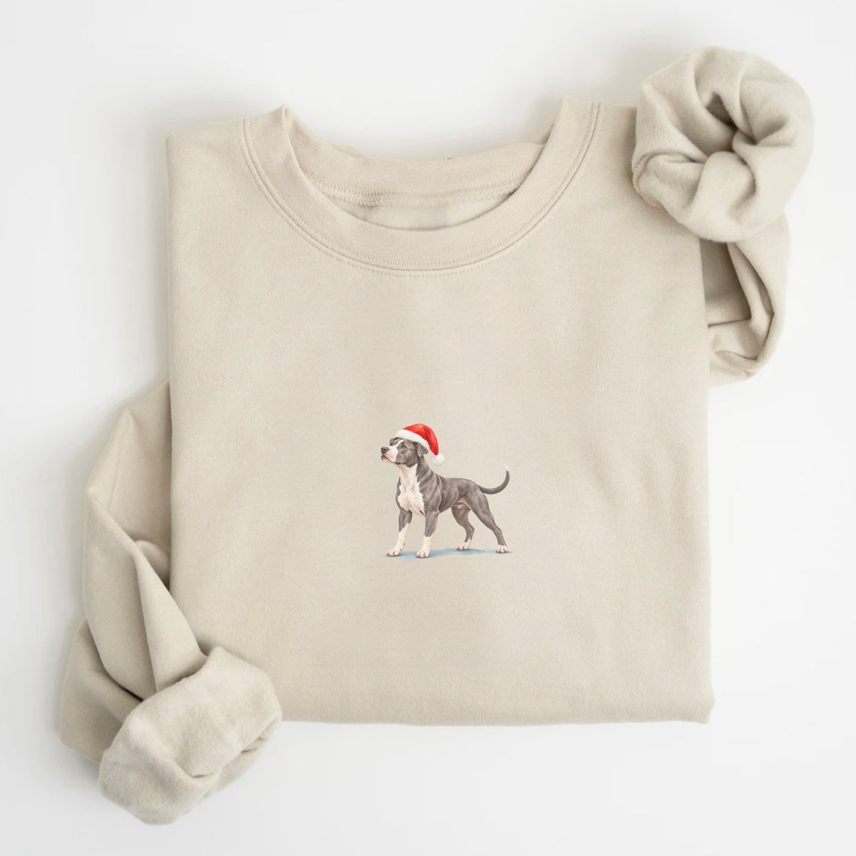 Pit Bull Type Blue And Gray Christmas Sweatshirt